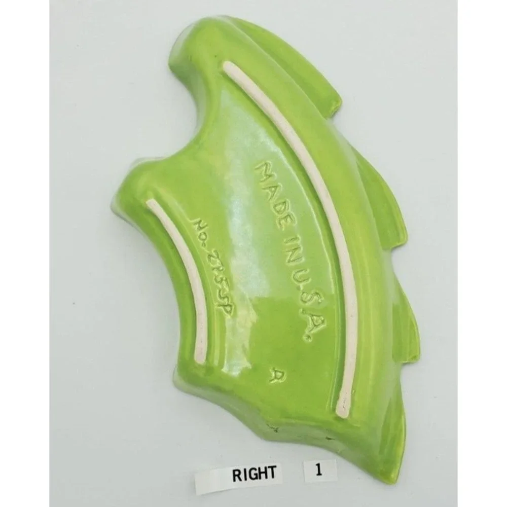 California Pottery NO. 275SP Lazy Susan‎ Piece Right Green Cabbage Leaf Vtg